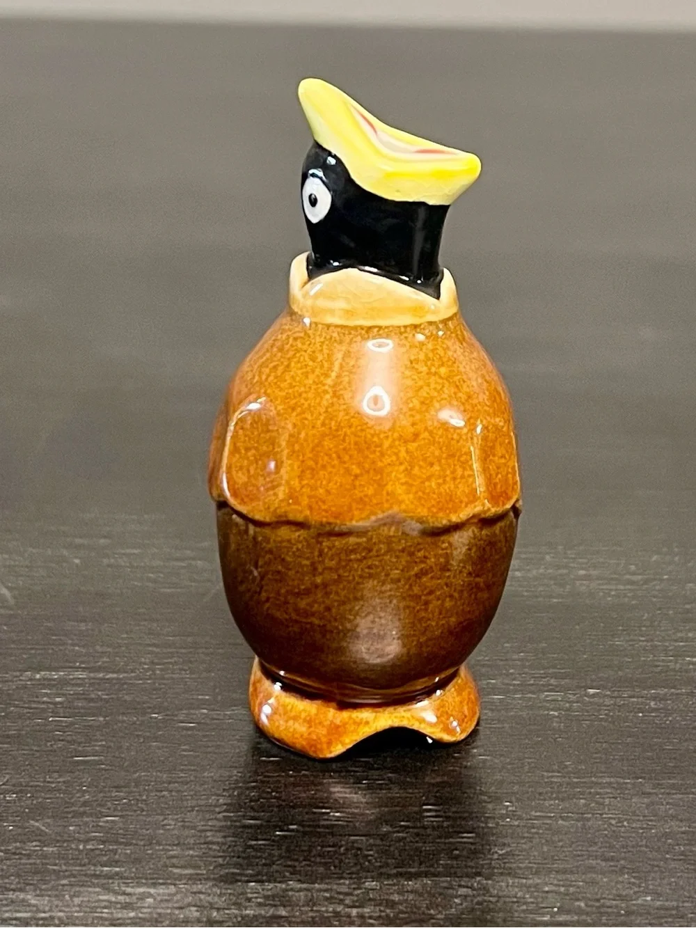 VTG Blackbird W/ Head Out Of Egg Shell Pie Bird Vent Funnel 3.25” Retro